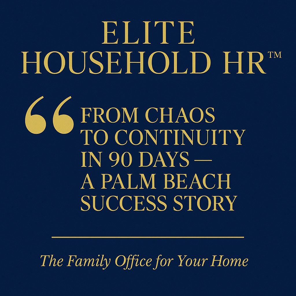 How to Build a Private Household Staff in South Florida Without Hiring a Full HR Team